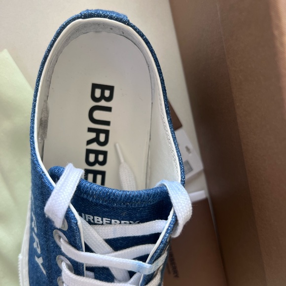 Burberry Blue Denim Sneakers - Picture 5 of 7